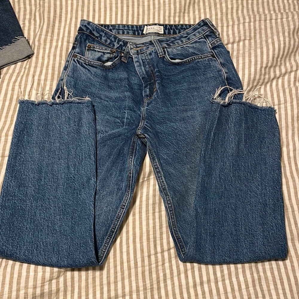 Straight leg jeans